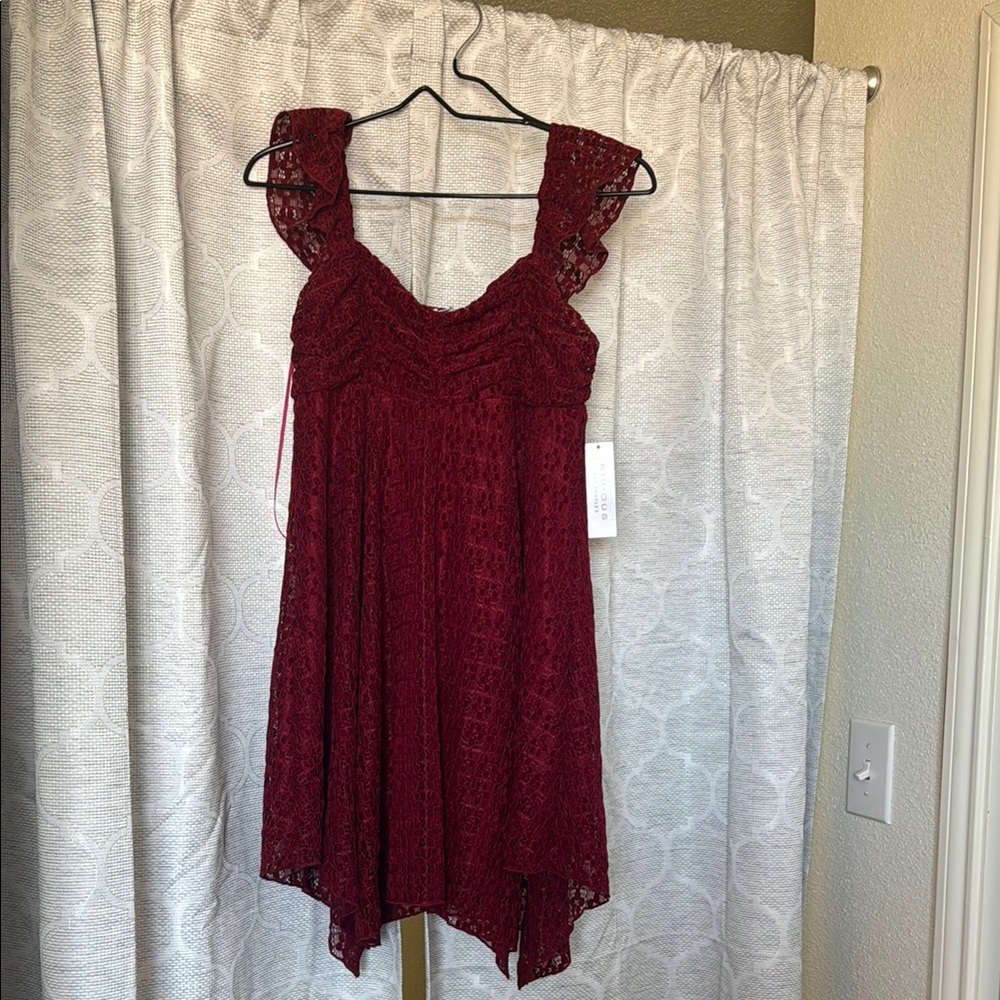 Brand New Short Red Lace Dress
